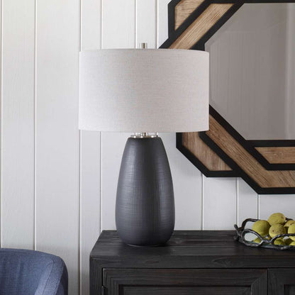 Uttermost - Twilight Satin Black Table Lamp - 30058-1 veiw 2