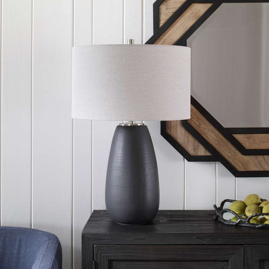 Uttermost - Twilight Satin Black Table Lamp - 30058-1 veiw 2