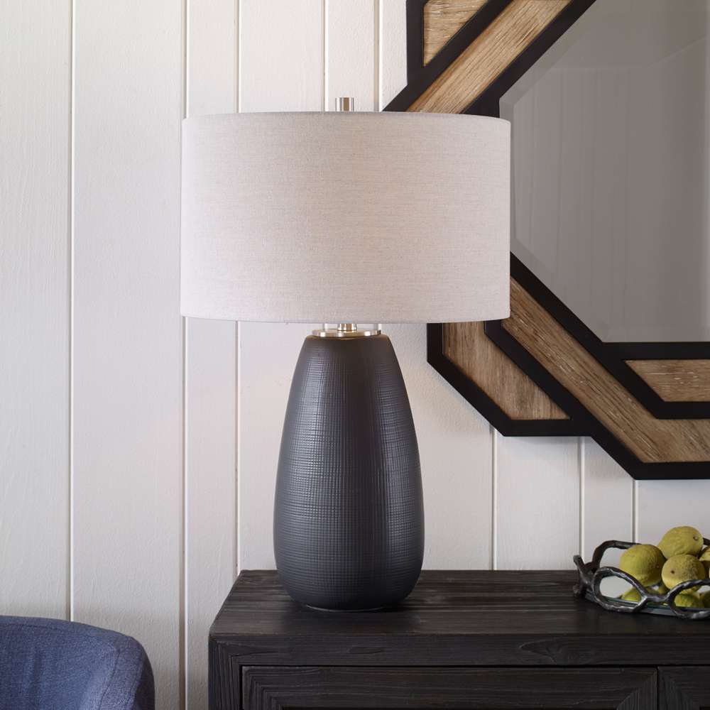 Uttermost - Twilight Satin Black Table Lamp - 30058-1 veiw 4