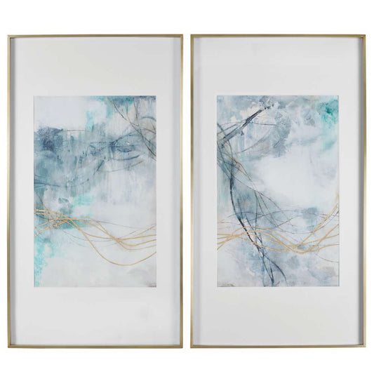 Uttermost - Undulating Oro Abstract Prints (Set of 2) - 45099 veiw 1