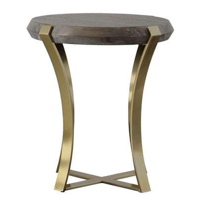 Uttermost - Unite Brass Leg Wood Side Table - 22940 veiw 3