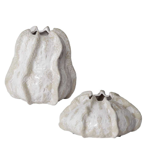 Uttermost - Urchin Textured Ivory Vases (Set of 2) - 17973 veiw 1