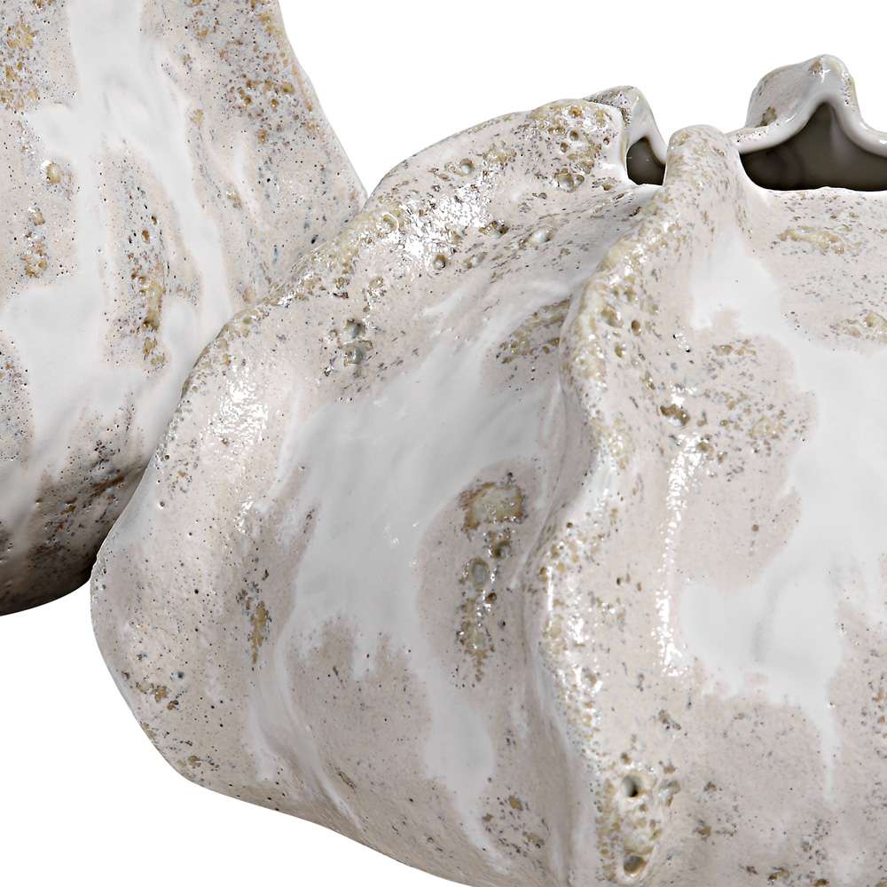 Uttermost - Urchin Textured Ivory Vases (Set of 2) - 17973 veiw 2