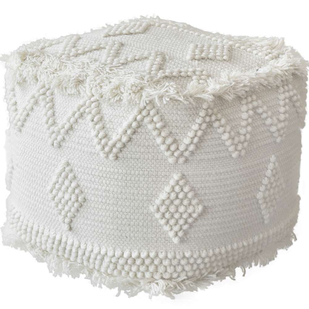 Uttermost - Uriah Ivory Pouf - 23965 veiw 1