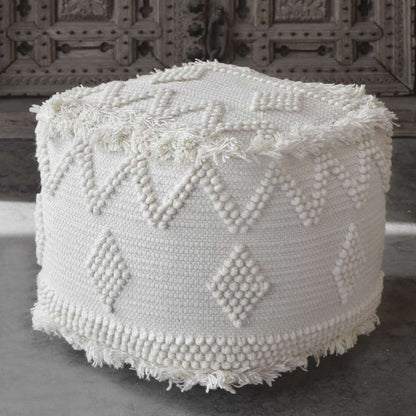 Uttermost - Uriah Ivory Pouf - 23965 veiw 2