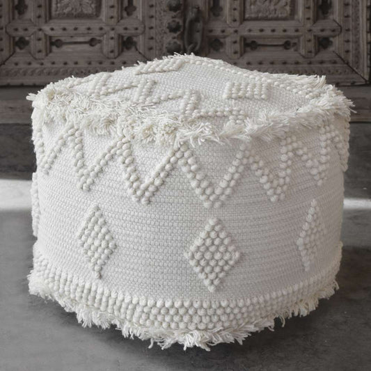 Uttermost - Uriah Ivory Pouf - 23965 veiw 2