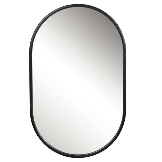 Uttermost - Varina Minimalist Black Oval Mirror - 09735 veiw 1