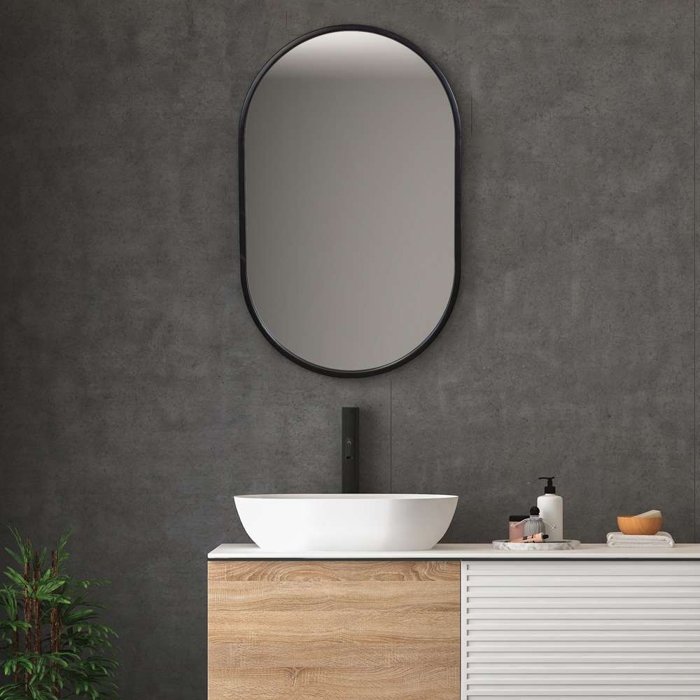 Uttermost - Varina Minimalist Black Oval Mirror - 09735 veiw 4