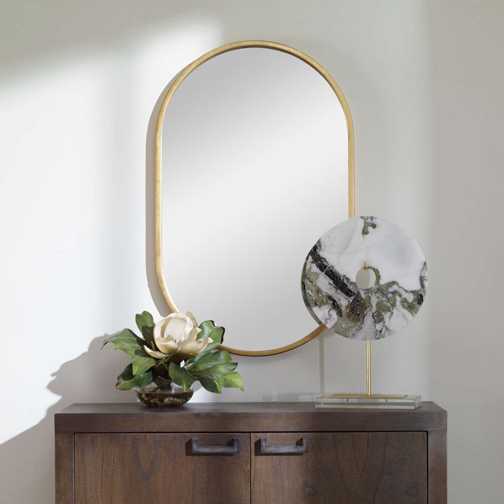 Uttermost - Varina Minimalist Gold Oval Mirror - 09736 veiw 2
