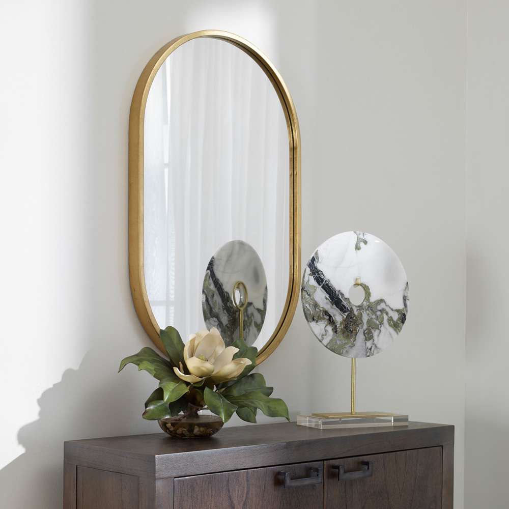Uttermost - Varina Minimalist Gold Oval Mirror - 09736 veiw 3
