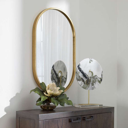 Uttermost - Varina Minimalist Gold Oval Mirror - 09736 veiw 3