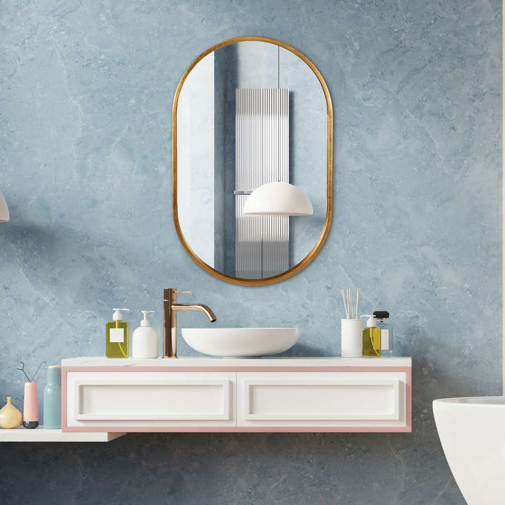 Uttermost - Varina Minimalist Gold Oval Mirror - 09736 veiw 4