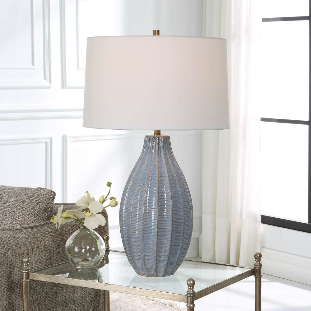 Uttermost - Veston Blue Glaze Table Lamp - 30161-1 veiw 4