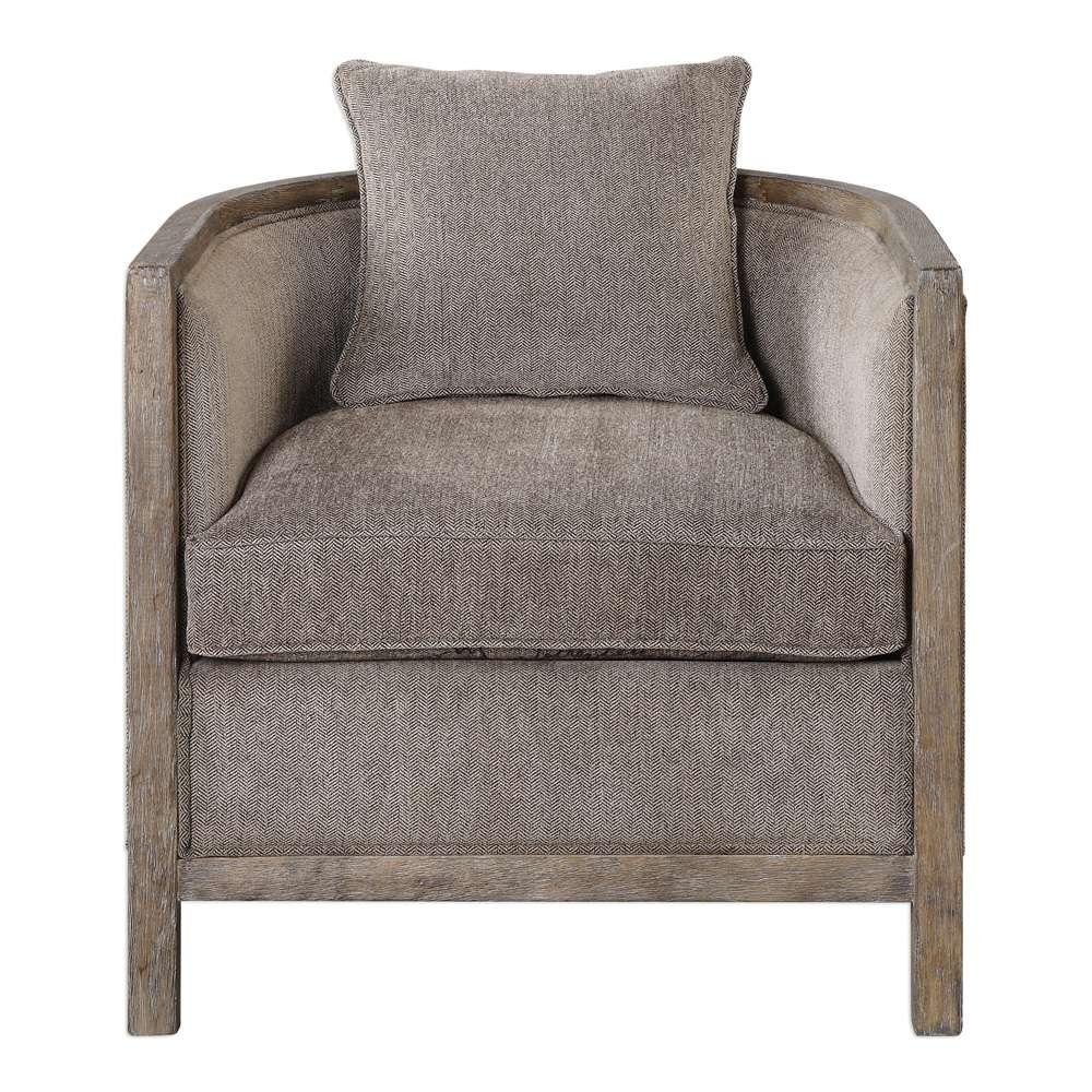 Uttermost - Viaggio Gray Chenille Accent Chair - 23359 veiw 1