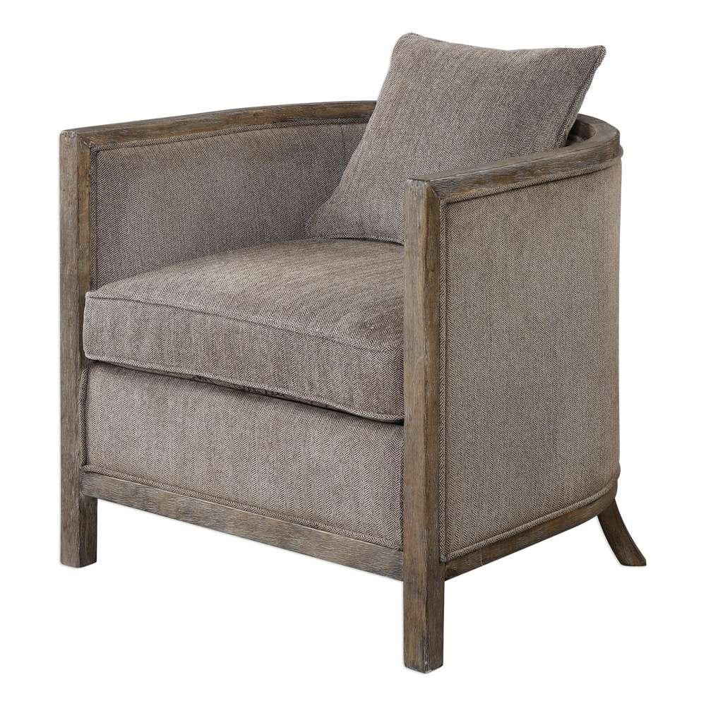 Uttermost - Viaggio Gray Chenille Accent Chair - 23359 veiw 2