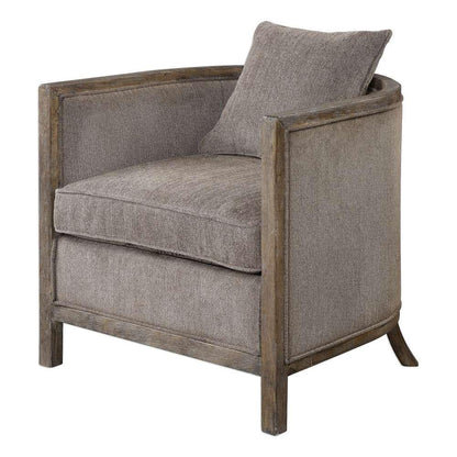 Uttermost - Viaggio Gray Chenille Accent Chair - 23359 veiw 2