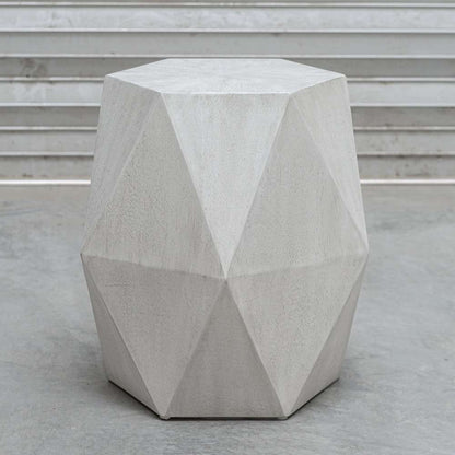 Uttermost - Volker White Geometric Accent Table - 25273 veiw 3