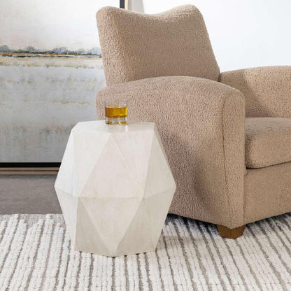Uttermost - Volker White Geometric Accent Table - 25273 veiw 4