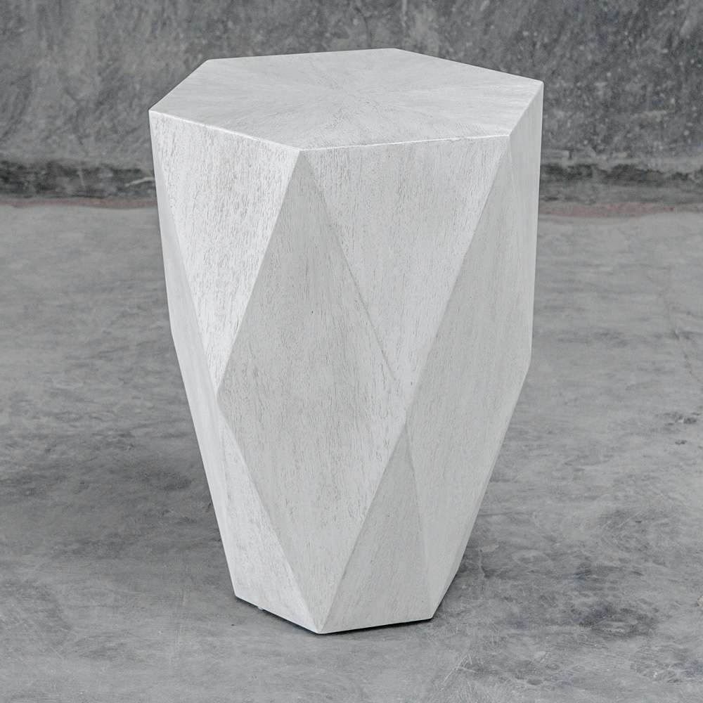 Uttermost - Volker White Side Table - 25164 veiw 3