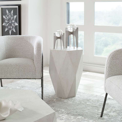 Uttermost - Volker White Side Table - 25164 veiw 4