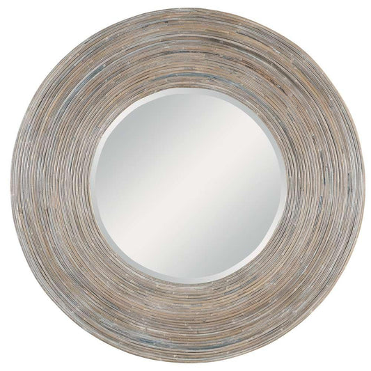 Uttermost - Vortex White Washed Round Mirror - 08173 veiw 1