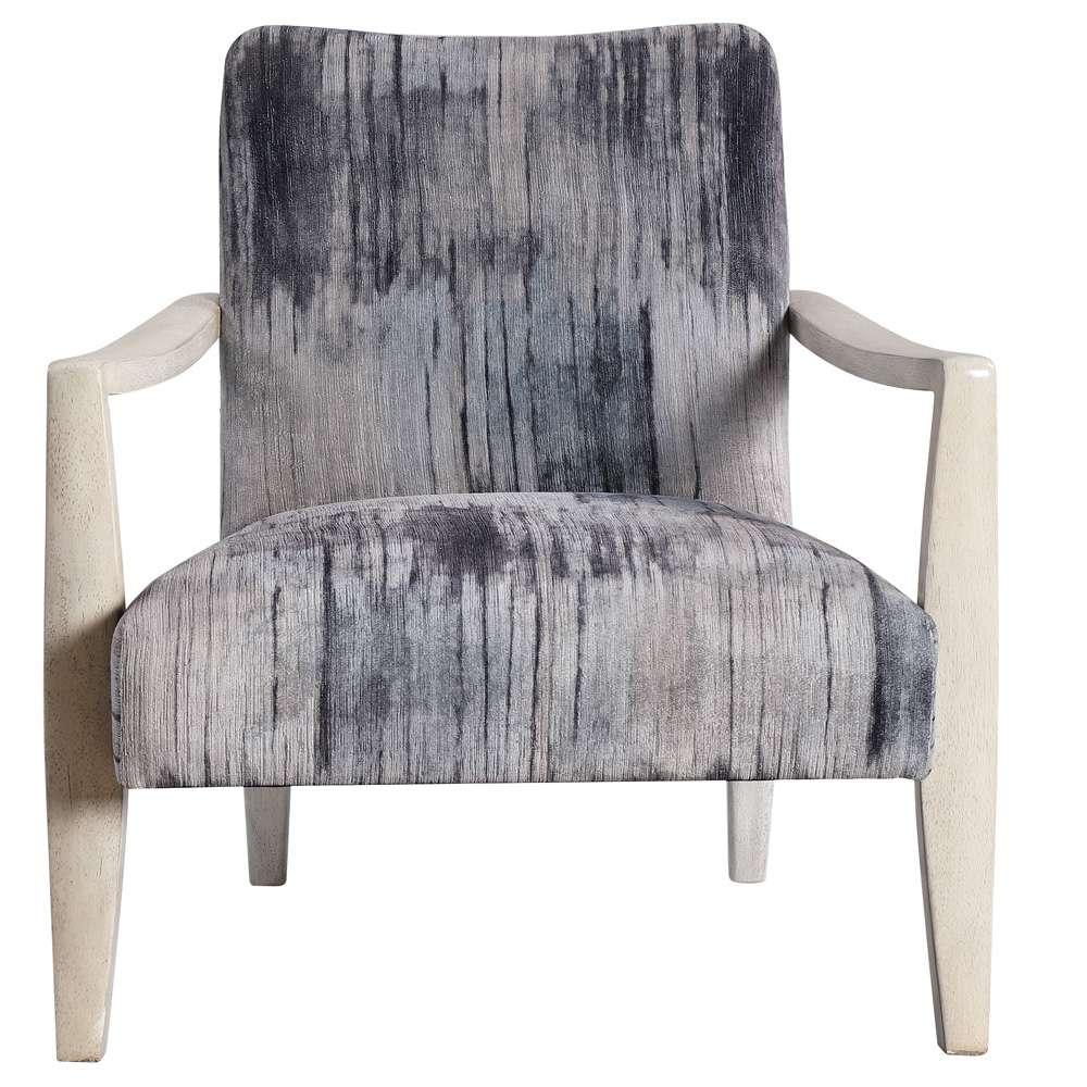 Uttermost - Watercolor Gray Chenille Accent Chair - 23587 veiw 1