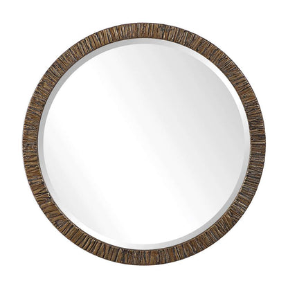 Uttermost - Wayde Gold Bark Round Mirror - 09459 veiw 1