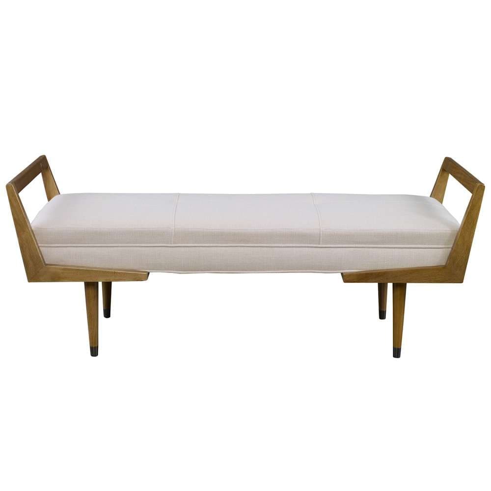Uttermost - Waylon Modern Ivory Bench - 23592 veiw 1