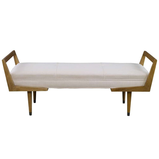 Uttermost - Waylon Modern Ivory Bench - 23592 veiw 1