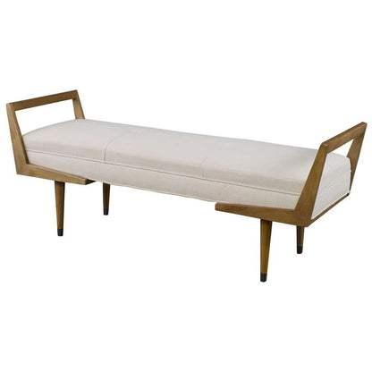 Uttermost - Waylon Modern Ivory Bench - 23592 veiw 3