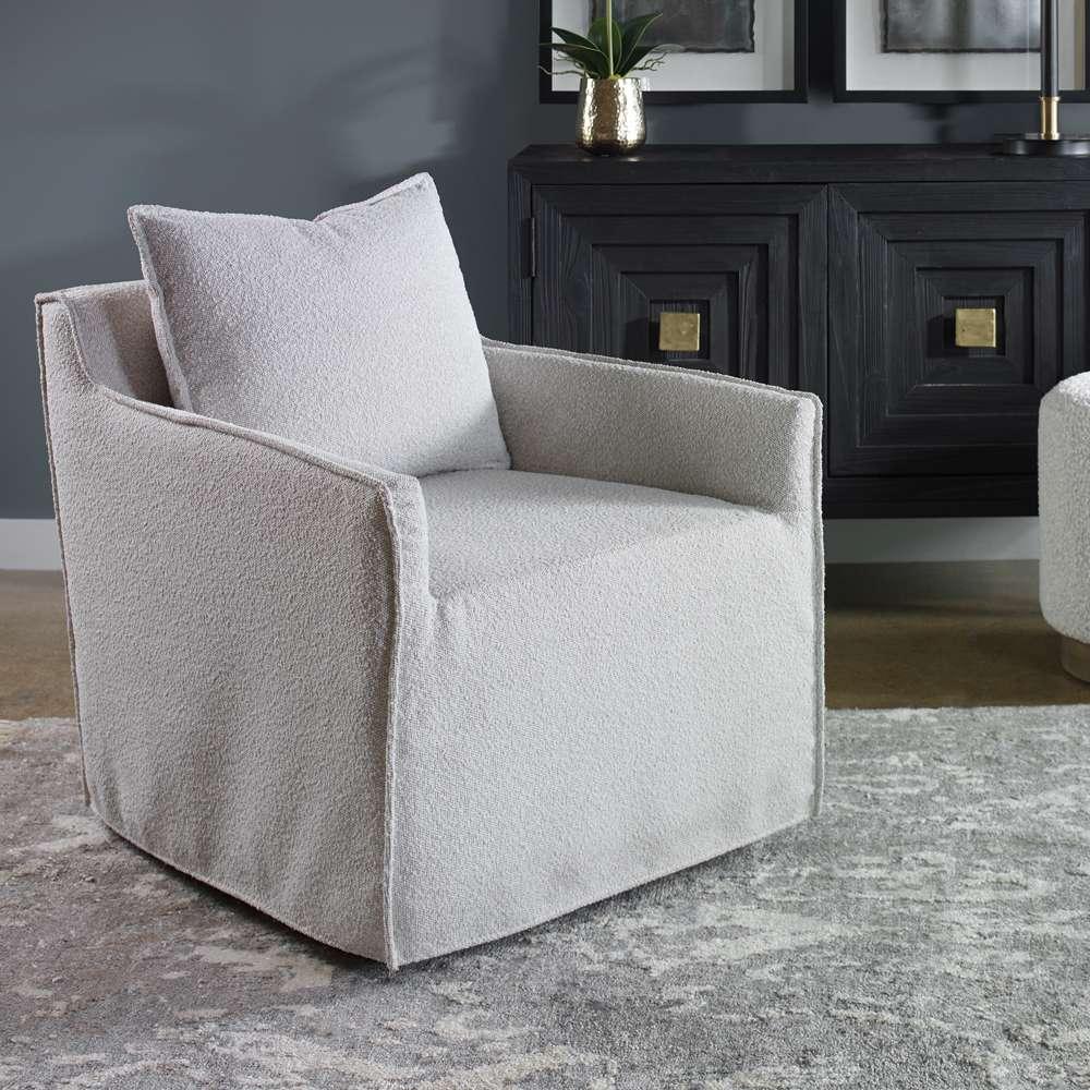 Uttermost - Welland Gray Swivel Chair - 23658 veiw 4