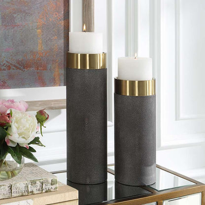 Uttermost - Wessex Gray Candleholders (Set of 2) - 18061 veiw 3