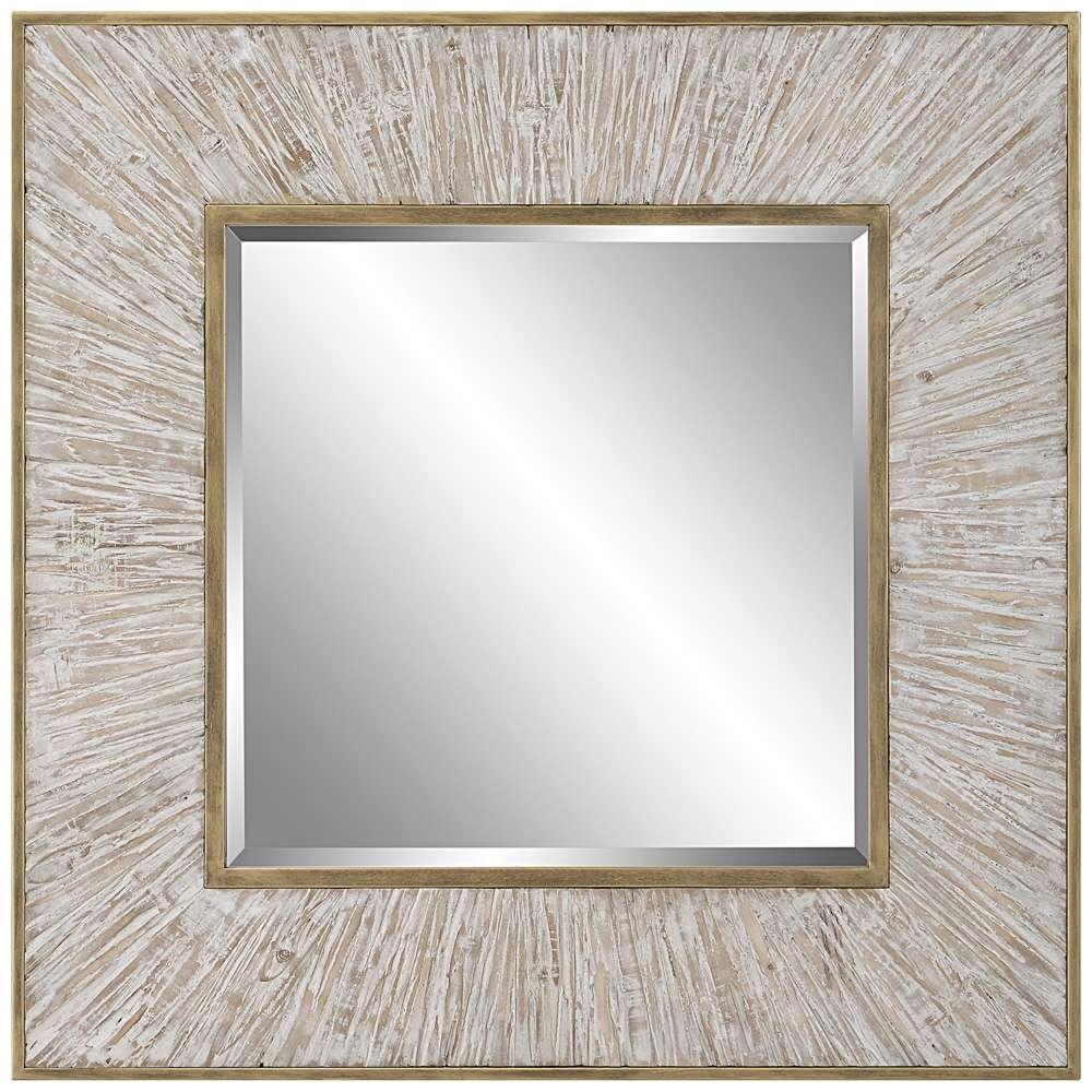 Uttermost - Wharton Whitewashed Square Mirror - 09854 veiw 1