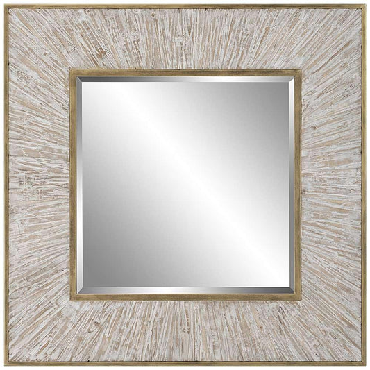 Uttermost - Wharton Whitewashed Square Mirror - 09854 veiw 1