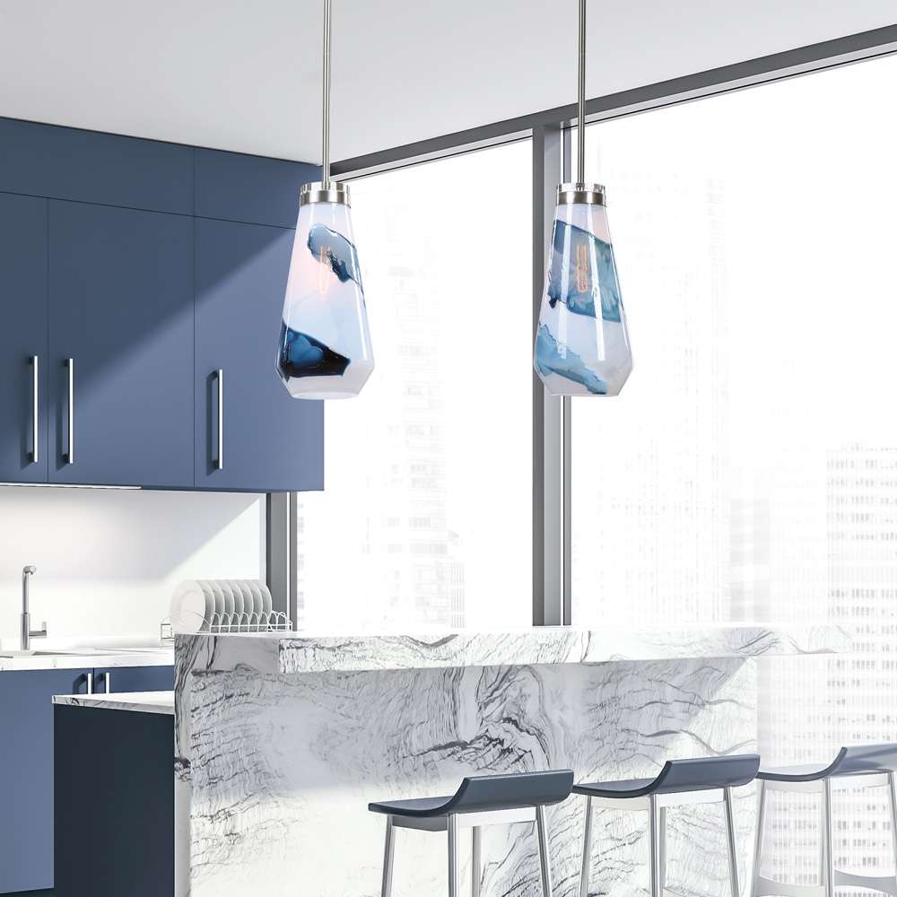 Uttermost - Windswept Blue & White 1 Light Mini Pendant - 22197 veiw 3