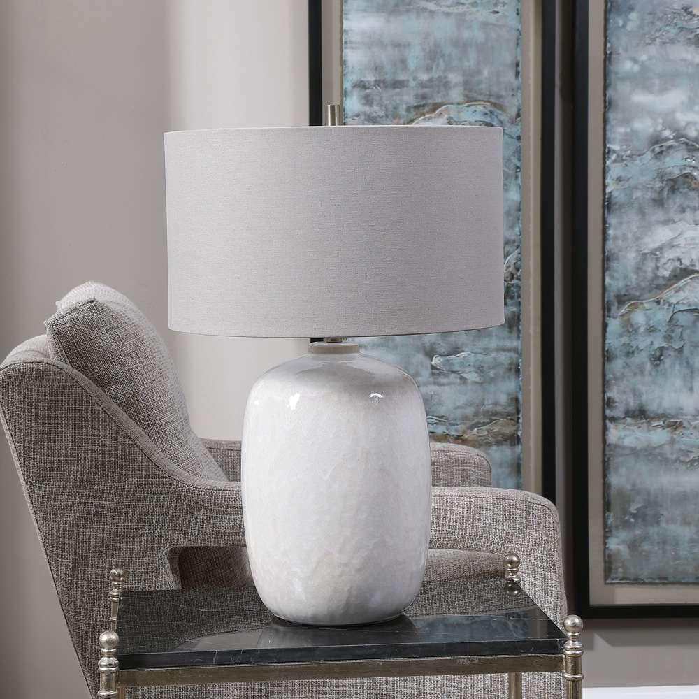 Uttermost - Winterscape White Glaze Table Lamp - 28390-1 veiw 2