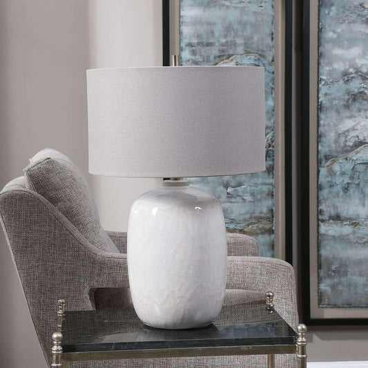 Uttermost - Winterscape White Glaze Table Lamp - 28390-1 veiw 2