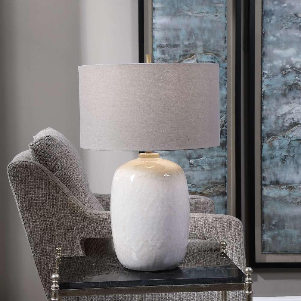 Uttermost - Winterscape White Glaze Table Lamp - 28390-1 veiw 4