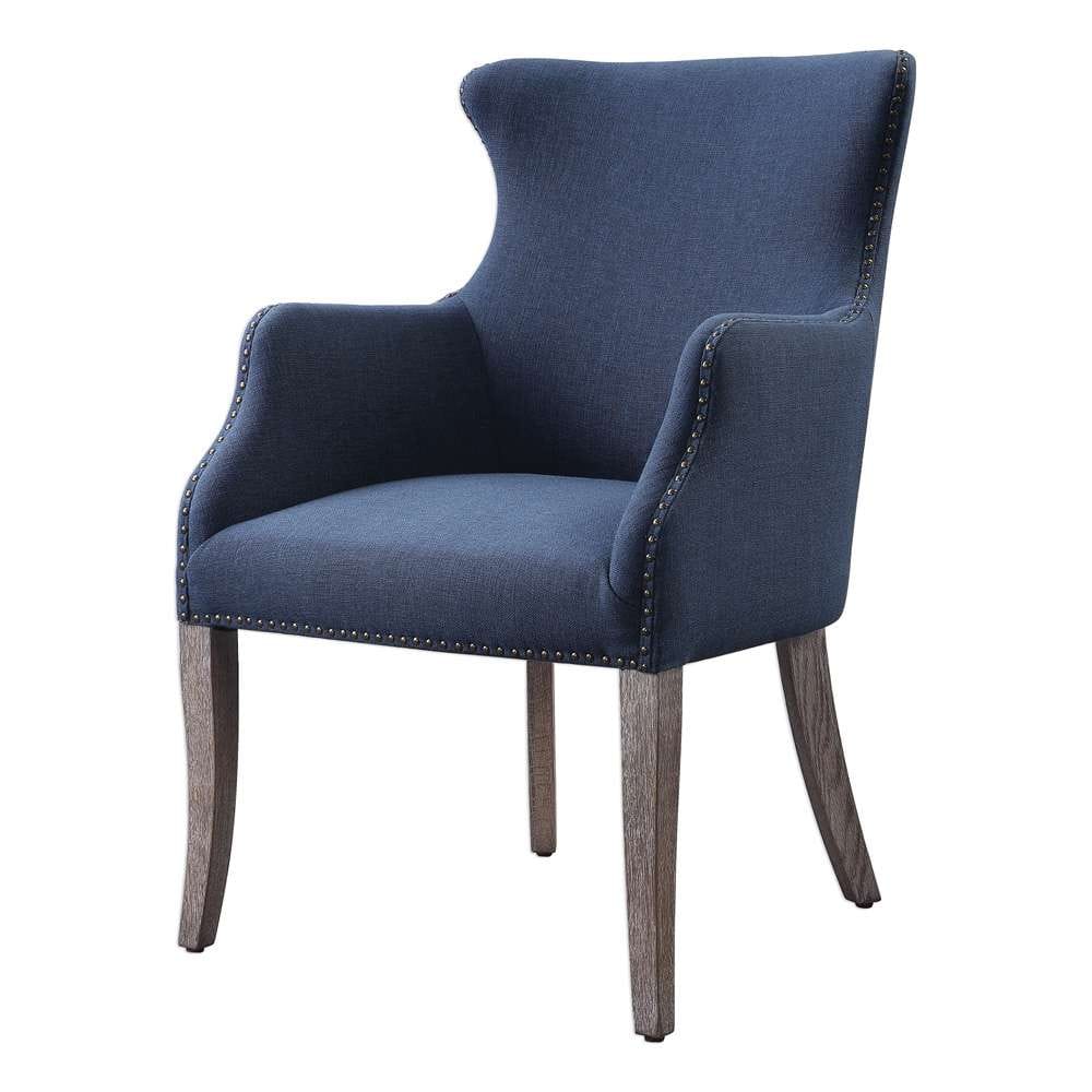 Uttermost - Yareena Blue Wing Chair - 23499 veiw 3
