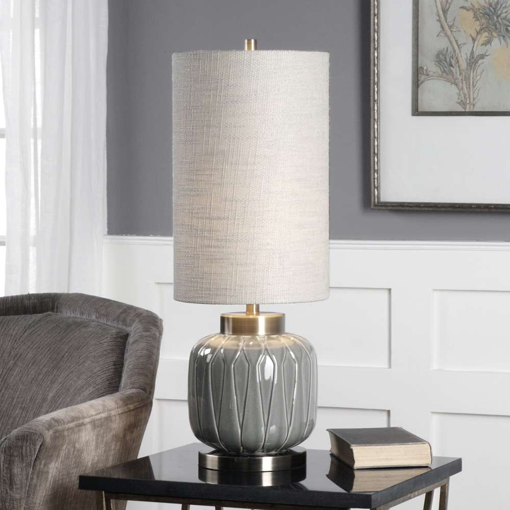 Uttermost - Zahlia Aged Gray Ceramic Lamp - 29559-1 veiw 2