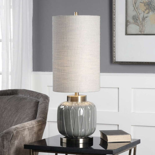 Uttermost - Zahlia Aged Gray Ceramic Lamp - 29559-1 veiw 2