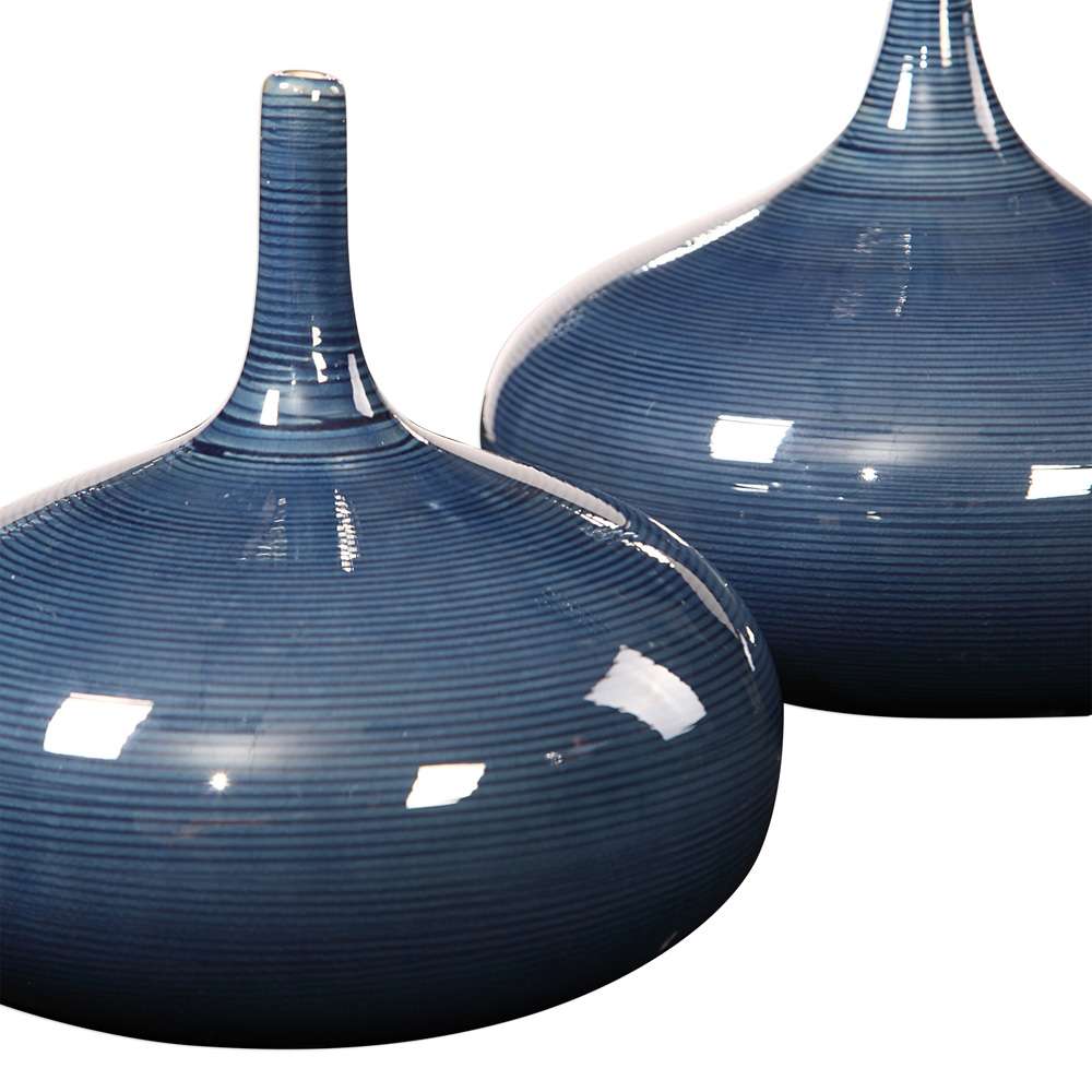 Uttermost - Zayan Blue Vases (Set of 2) - 18988 veiw 3