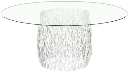 Vanguard - Coral Dining Table with 54in Glass Top veiw 1