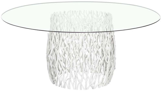Vanguard - Coral Dining Table with 54in Glass Top veiw 1