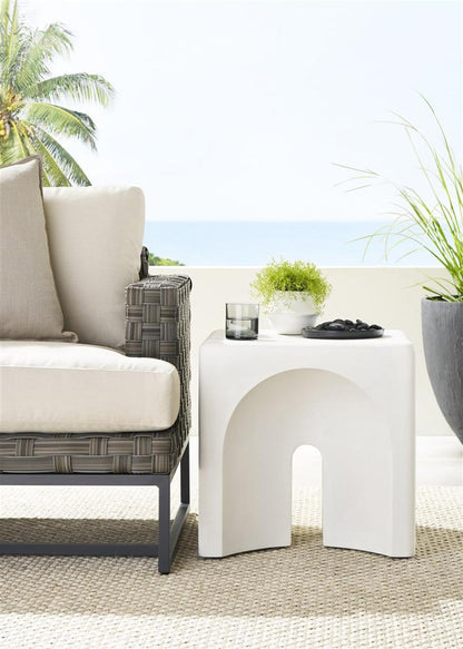 Vanguard Furniture - Dorian Outdoor Side Table - Stone White - O314L-US veiw 4