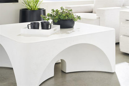 Vanguard Furniture - Dorian Outdoor Square Cocktail Table - Stone White - O314CS-US veiw 3