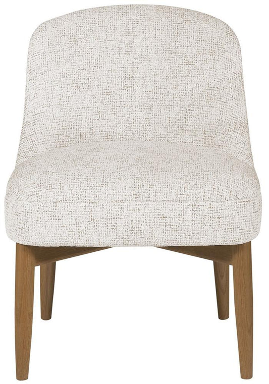 Vanguard Furniture - Edge Stocked Dining Chair - Noel Alabaster Fabric/Camel Finish - TV1185S veiw 1