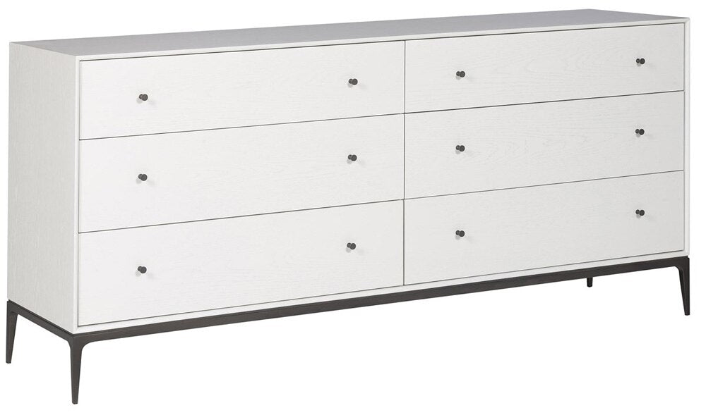 Vanguard Furniture - Essence Dresser - Pure White with Bronze - 7035D-PE veiw 1