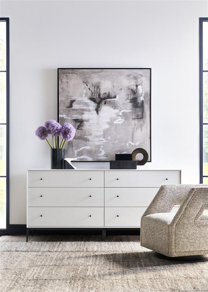 Vanguard Furniture - Essence Dresser - Pure White with Bronze - 7035D-PE veiw 3