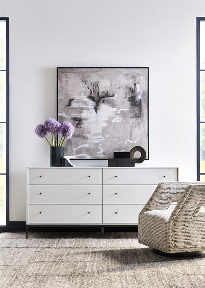 Vanguard Furniture - Essence Dresser - Pure White with Bronze - 7035D-PE veiw 3